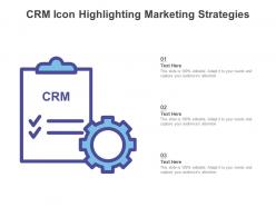 CRM Icon Highlighting Marketing Strategies