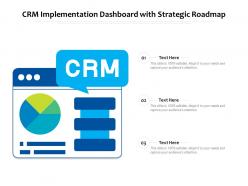 Crm implementation dashboard with strategic roadmap