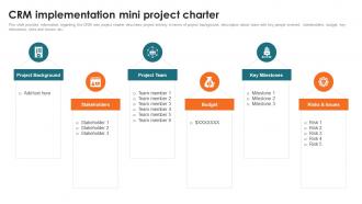CRM Implementation Mini Project Charter Customer Relationship Management Toolkit