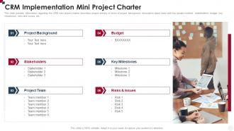 CRM Implementation Mini Project Charter How To Improve Customer Service Toolkit