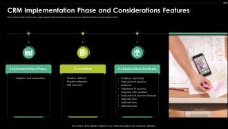 CRM Implementation Phase And Considerations Features Digital Transformation Driving Customer