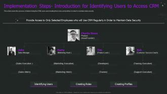 Crm Implementation Process Implementation Steps Introduction For Identifying Users To Access Crm