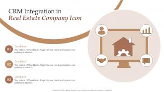 CRM Integration In Real Estate Company Icon