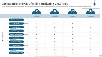 CRM Marketing Comparative Analysis Of Mobile Marketing CRM Tools MKT SS V