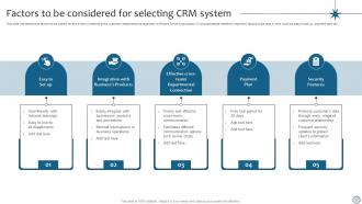CRM Marketing Factors To Be Considered For Selecting CRM System MKT SS V