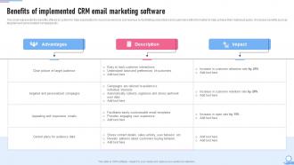 Crm Marketing Guide Benefits Of Implemented Crm Email Marketing Software MKT SS V