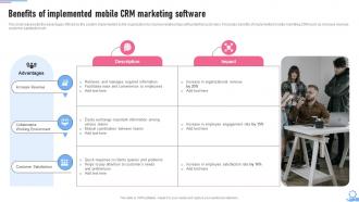 Crm Marketing Guide Benefits Of Implemented Mobile Crm Marketing Software MKT SS V