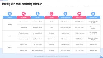 Crm Marketing Guide Monthly Crm Email Marketing Calendar MKT SS V