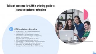 CRM Marketing Guide To Increase Customer Retention MKT CD V Unique Downloadable
