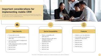CRM Marketing System Important Considerations For Implementing Mobile CRM MKT SS V