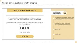 CRM Marketing System Mission Driven Customer Loyalty Program MKT SS V