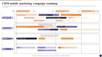 CRM Mobile Marketing Campaign Roadmap CRM Marketing System Guide MKT SS V