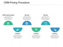 Crm pricing procedure ppt powerpoint presentation professional graphics design cpb