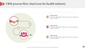 CRM Process Flow Chart Icon For Health Industry