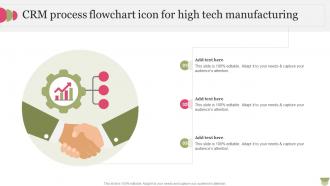 CRM Process Flowchart Icon For High Tech Manufacturing
