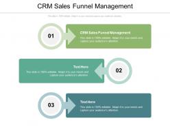 Crm sales funnel management ppt powerpoint presentation gallery show cpb