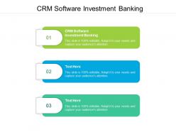 Crm software investment banking ppt powerpoint presentation portfolio guide cpb