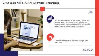 CRM Software Knowledge As A Core Sales Skill Training Ppt