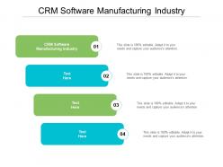 Crm software manufacturing industry ppt powerpoint presentation pictures infographics cpb