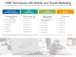 Crm techniques with mobile and social marketing
