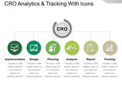 Cro analytics and tracking with icons