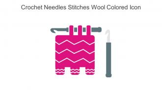 Crochet Needles Stitches Wool Colored Icon In Powerpoint Pptx Png And Editable Eps Format