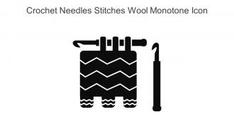 Crochet Needles Stitches Wool Monotone Icon In Powerpoint Pptx Png And Editable Eps Format