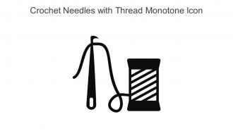Crochet Needles With Thread Monotone Icon In Powerpoint Pptx Png And Editable Eps Format