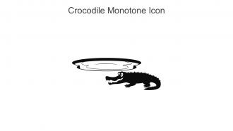 Crocodile Monotone Icon In Powerpoint Pptx Png And Editable Eps Format