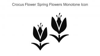 Crocus Flower Spring Flowers Monotone Icon In Powerpoint Pptx Png And Editable Eps Format