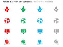 Crop harvesting nuclear power solar cell power generation ppt icons graphics