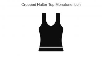 Cropped Halter Top Monotone Icon In Powerpoint Pptx Png And Editable Eps Format