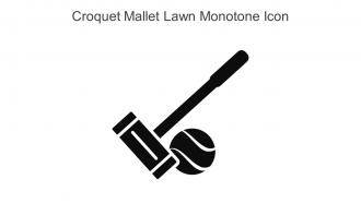 Croquet Mallet Lawn Monotone Icon In Powerpoint Pptx Png And Editable Eps Format