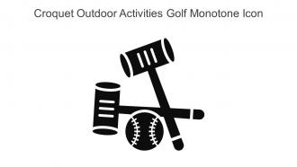 Croquet Outdoor Activities Golf Monotone Icon In Powerpoint Pptx Png And Editable Eps Format