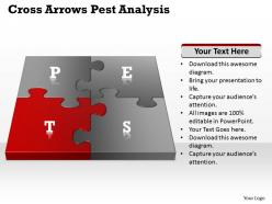 Cross arrows pest analysis powerpoint slides presentation diagrams templates
