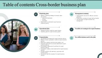 Cross Border Business Plan Powerpoint Presentation Slides Idea Attractive