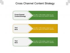 Cross channel content strategy ppt powerpoint presentation model background designs cpb