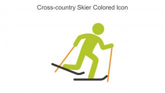 Cross Country Skier Colored Icon In Powerpoint Pptx Png And Editable Eps Format