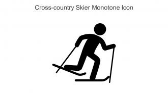 Cross Country Skier Monotone Icon In Powerpoint Pptx Png And Editable Eps Format