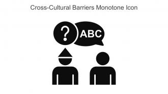 Cross Cultural Barriers Monotone Icon In Powerpoint Pptx Png And Editable Eps Format