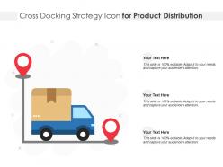 Cross docking strategy icon for product distribution