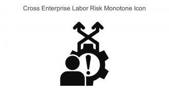 Cross Enterprise Labor Risk Monotone Icon In Powerpoint Pptx Png And Editable Eps Format