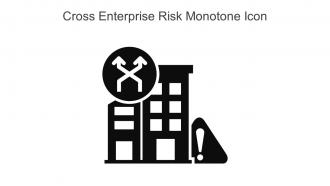 Cross Enterprise Risk Monotone Icon In Powerpoint Pptx Png And Editable Eps Format