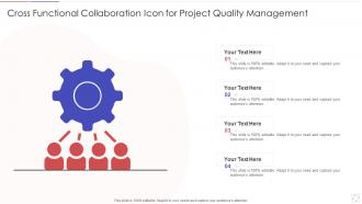 Cross Functional Collaboration Icon For Project Quality Management