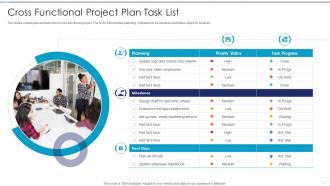 Cross Functional Project Plan Task List