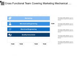Cross functional team covering marketing mechanical electrical engineering