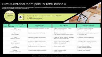 Cross Functional Team Plan For Retail Business
