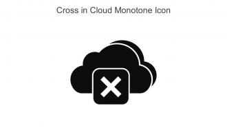 Cross In Cloud Monotone Icon In Powerpoint Pptx Png And Editable Eps Format
