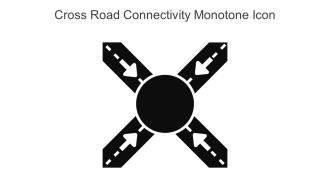 Cross Road Connectivity Monotone Icon In Powerpoint Pptx Png And Editable Eps Format