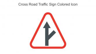 Cross Road Traffic Sign Colored Icon In Powerpoint Pptx Png And Editable Eps Format